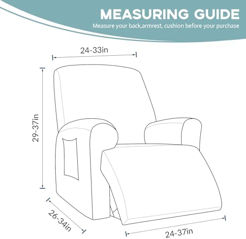 Recliner Chair Cover for Lazy Boy Recliner Khaki 1 Piece