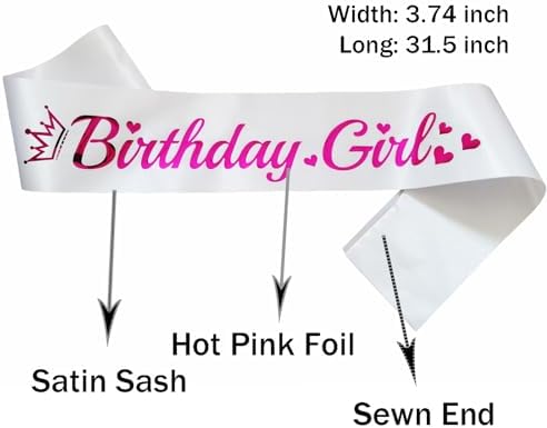 10 pcs Birthday Sashes Kit for Girls and Women 1
