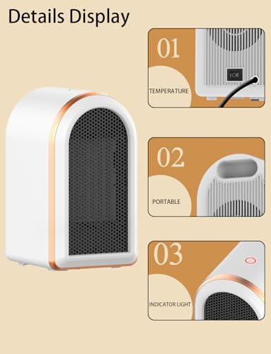 Efficient PTC Ceramic Space Heater with 2 Modes - 800W1200W Green