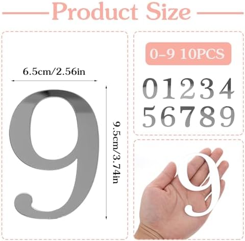 37 Inch 0-9 Silver Birthday Cake Toppers