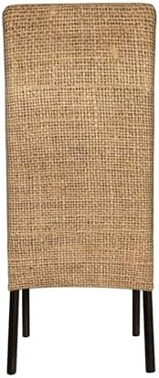 Soft Polyester Burlap Chair Slipcovers for Dining Room