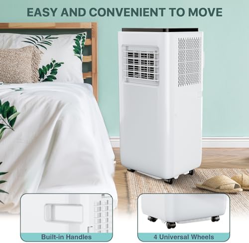 1Pcs Abs 10000BTU Portable Air Conditioner 2024 White One Size