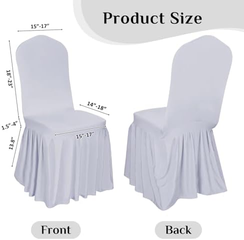 DREAMANIA 2pcs Chair Covers Stretch Parsons Skirt Slipcover