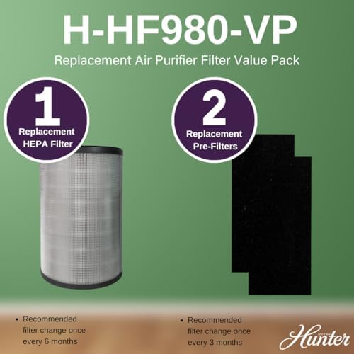 Hunter Fan Company H-HF980-VP Replacement Air Purifier Value Pack 3 Piece