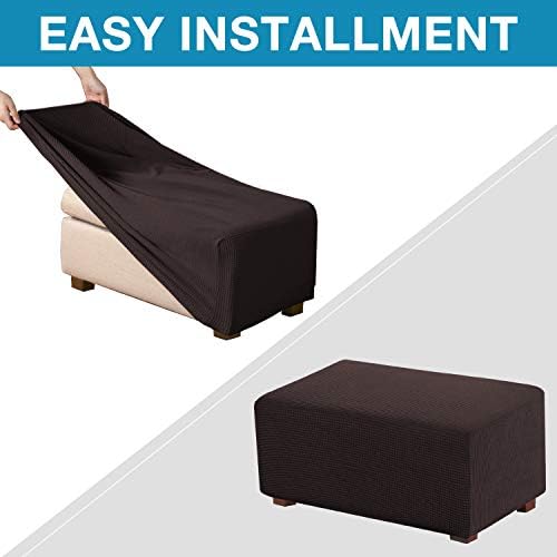Flamingo P Stretch Ottoman Cover Soft Rectangle with Elastic Bottom
