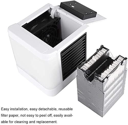 Cooler Ice Air Conditioner Portable USB Fan with LED Light