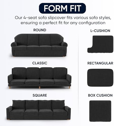 PAULATO BY GAICO Stretch Sofa Slipcover - Microfiber - Pet Friendly - 1-Piece Fit - Mango