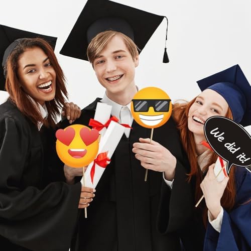35pcs Insta-Themed Selfie Photo Booth Props with Emoji and Speech Bubbles