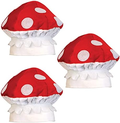 Beistle Unisex Plush Mushroom Hats for Party Fun