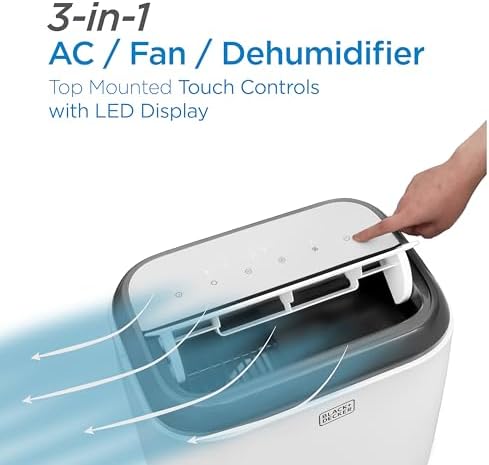 BLACKDECKER 8000 BTU Portable AC Unit White