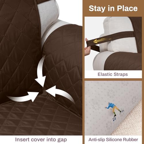Waterproof Dog Couch Cover 3 Cushions 68 Sofa Chocolate