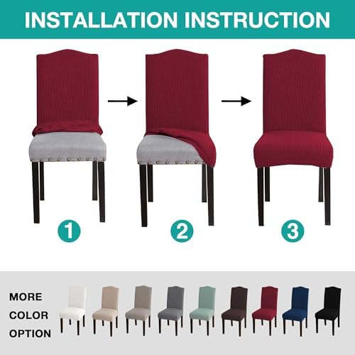 Turquoize Chair Covers Set of 6 for Dining Room and Hotel
