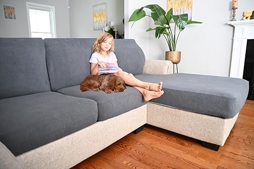 Hudson Comfort U Shaped Sectional Couch Covers 8 Pcs Gray