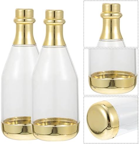 10 Pack Clear Gold Acrylic Candy Bottles for Party Favors 1
