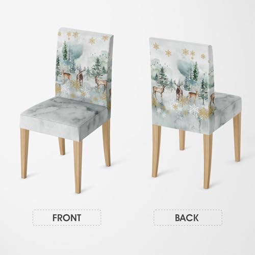 Horaldaily 4PCS Christmas Dining Chair Covers