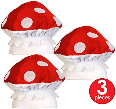 Beistle Unisex Plush Mushroom Hats for Party Fun