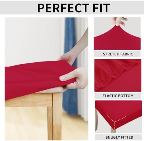Easy-Going Waterproof Dining Chair Covers Set of 4 1