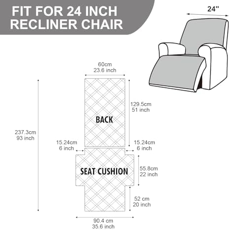 Recliner Chair Cover Waterproof Non-Slip Pet Protector for Living Room