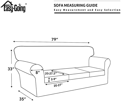 Easy Going 4 Piece Dual Waterproof Sofa Cover for Dogs and Kids