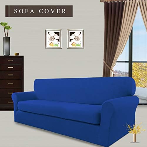 Easy-Going 2 Pieces Microfiber Stretch Sofa Slipcover - Spandex Soft Fitted Cover