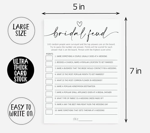 All Ewired Up 50 Bridal Family Feud Cards
