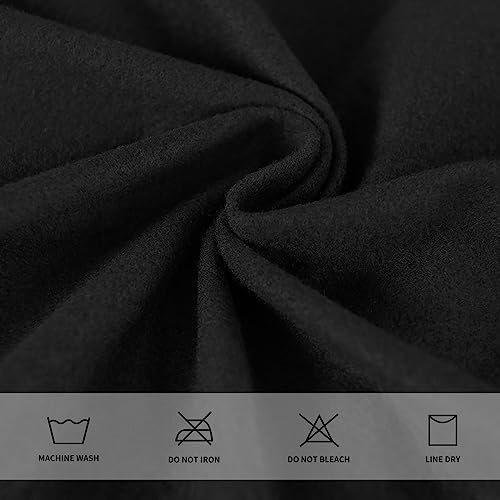 Easy-Going 100 Waterproof Dining Chair Covers Set of 4 Black