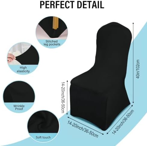 LEBENGURU Premium Spandex Chair Cover with Elastic Leg Pockets