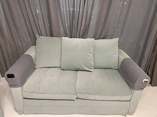 Sofa Armrest Covers Pack of 4 with Elastic Pocket Protector