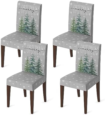 Horaldaily 4PCS Christmas Dining Chair Covers 1