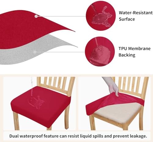 Easy-Going Waterproof Dining Chair Covers Set of 4 1