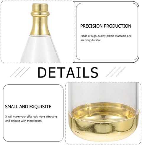 10 Pack Clear Gold Acrylic Candy Bottles for Party Favors 1