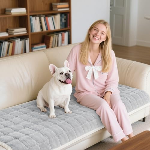 LOOBANI Fuzzy Sofa Cover for Dogs Washable
