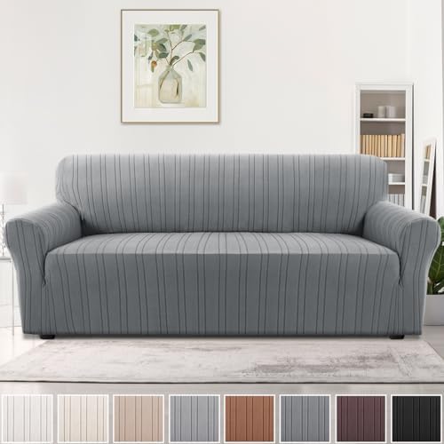 HVERSAILTEX High Stretch Sofa Slipcover 1-Piece Grey