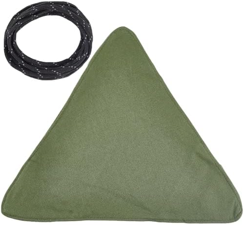 GORGECRAFT 2 Sets Triangular Stool Covers Canvas Foldable Camping Chair Covers Olive Drab