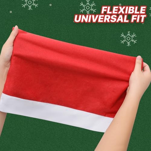 MoNiBloom 4-Piece Christmas Chair Covers Red Non-Woven