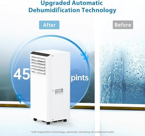 8000 BTU Portable AC 3-in-1 Cooling Dehumidifier Fan