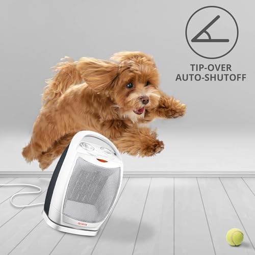 Aiwa Oscillating Heater with Handle 3 Heat Settings Overheat Protection