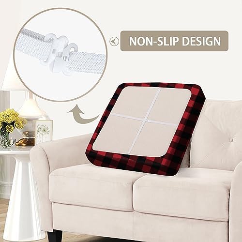 SearchI Stretch Christmas Sofa Cushion Covers Soft Elastic Seat Slipcovers