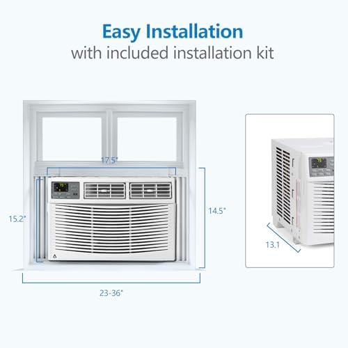 8000 BTU Window AC Unit for Bedroom and Living Room