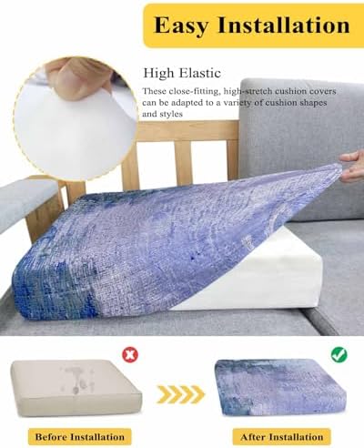 Kewadony Sofa Seat Covers Large Washable Canvas Art L Shaped