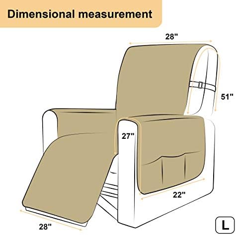 DyFun Reversible Recliner Chair Cover for Pets Kids Living Room