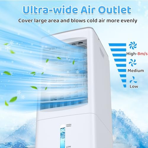 Laluztop 16 Gal Portable Air Cooler with 3 Speeds and Remote Control