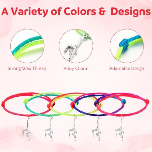50 Pcs Adjustable Gymnastics Bracelets Set
