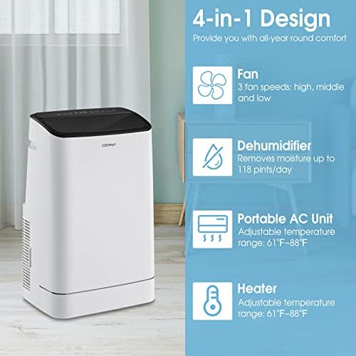 COSTWAY 15000 BTU Portable AC with Heat and Dehumidifier 1