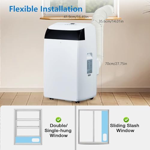 14000 BTU Quiet Portable AC Unit for Large Rooms