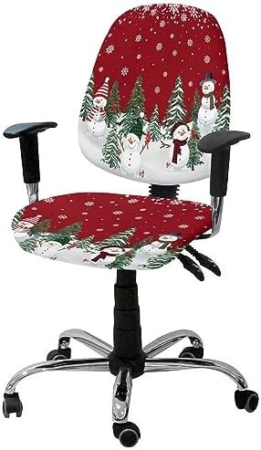 Red Christmas Chair Covers 2 Piece Universal