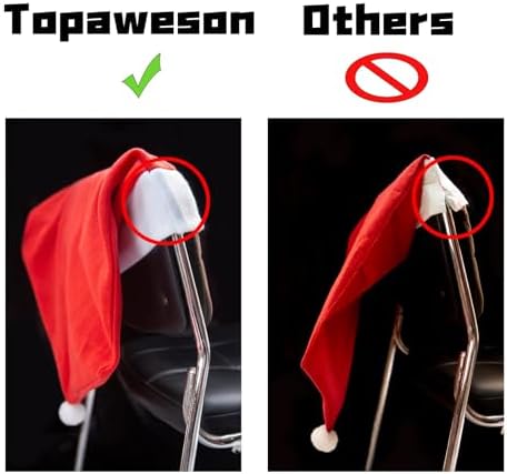 6 PCS Christmas Chair Covers with Santa Hat Design