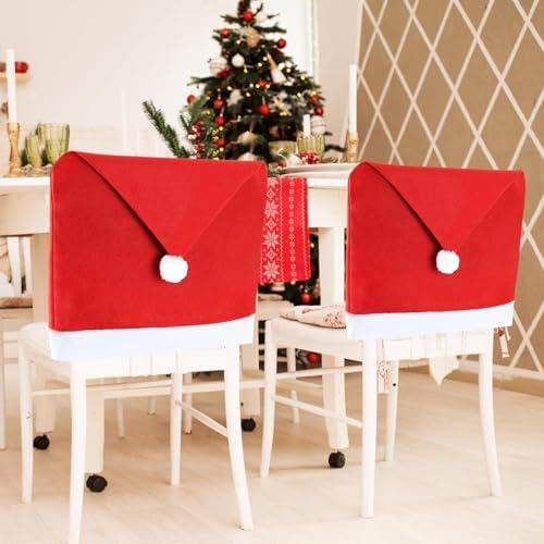 YLOLUL 6PCS Christmas Chair Covers Set
