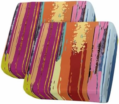 Kewadony 2 Pcs Modern Abstract Art Canvas Sofa Seat Covers Waterproof Washable