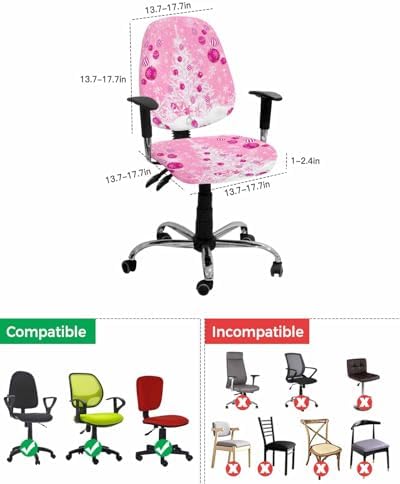 Christmas Office Chair Cover with Xmas Tree Design 1